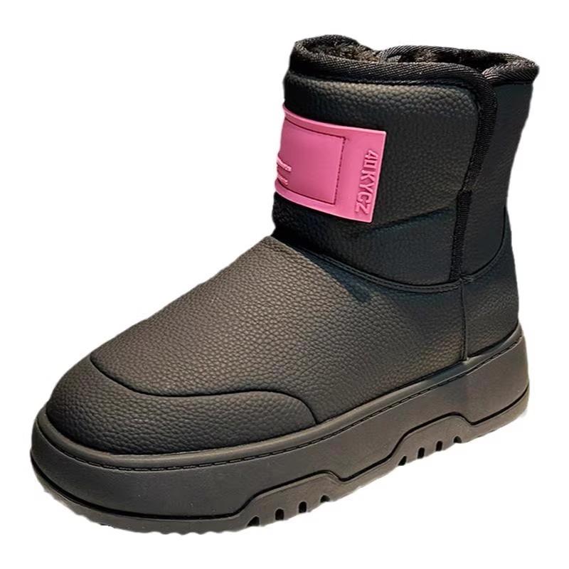 Bread snow boots children winter thick-soled velvet thickened warm short cotton shoes women