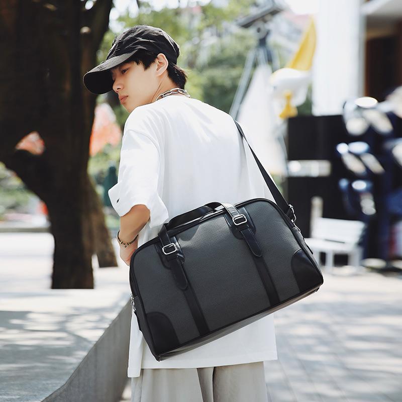 Hochwertige strukturierte Tasche Damen neue Retro schwarze Handtasche Nische vielseitige Schulter-Reisetasche