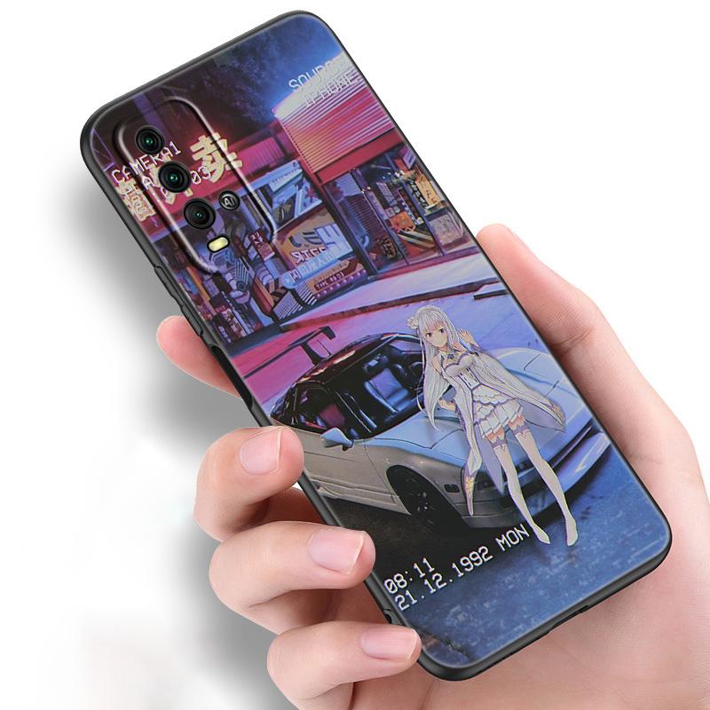 Japan Anime Sports Car Silicone Phone Case For Xiaomi Redmi Note 11 10 9 8 Pro 11T 10T 10S 9S 8T 9 9A 9C 9T Black Soft Cover