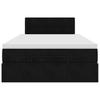 Ottoman Bed with Mattress Black 120x190 cm Velvet