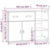 820140 vidaXL Buffet Marron miel 98,5x40x75 cm Bois massif de pin