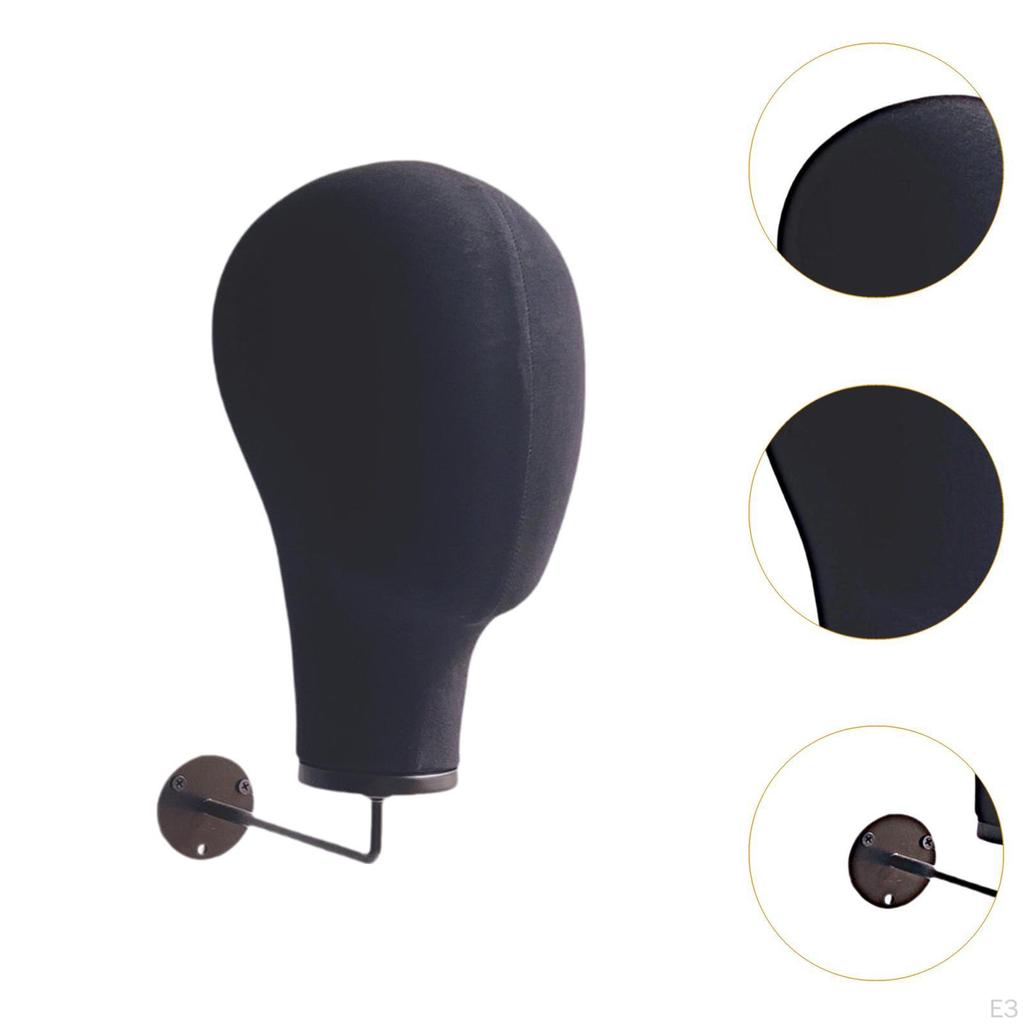 Manikin Head Hat Display Hair Accessories Glasses Linen with Hook Wig