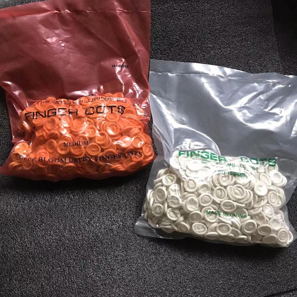 Thick Latex Finger Cots: Dustproof, Rolled Edge, Disposable Protection