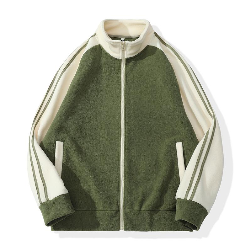 

Мужской флисовый кардиган-свитшот свободного кроя, большого размера, модная и универсальная куртка со стойкой XXXXL