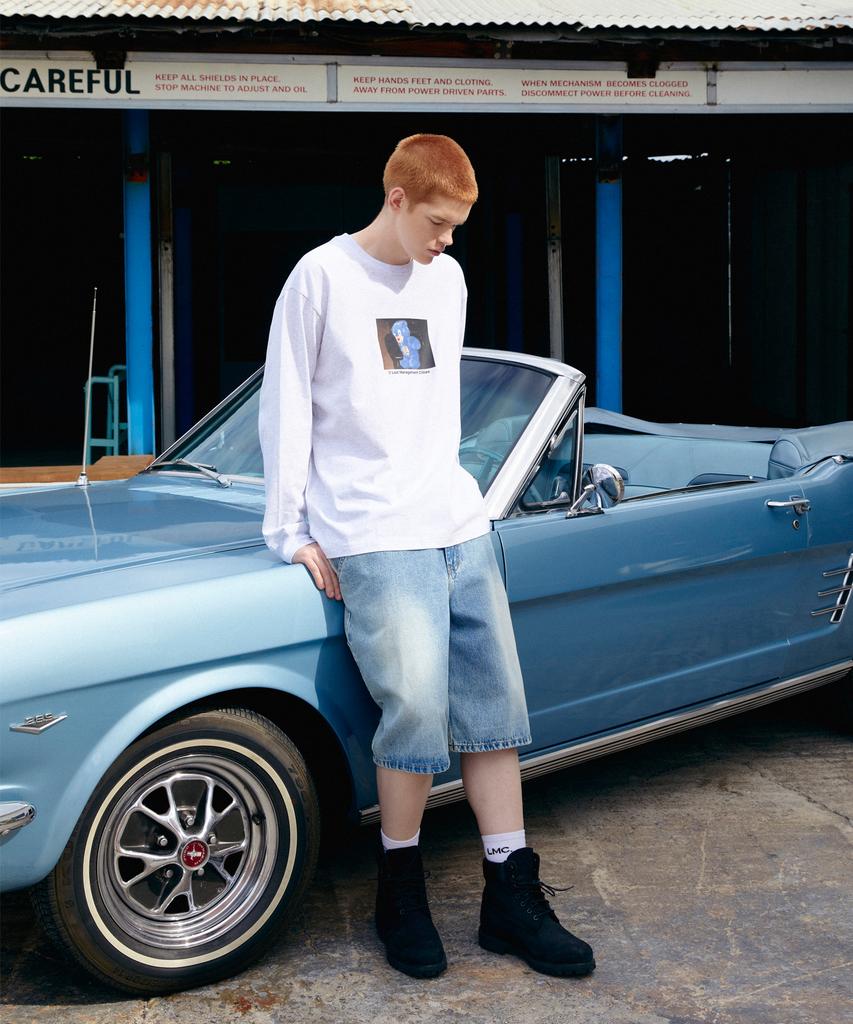 LMC Photo Bear Long Slv Tee Black