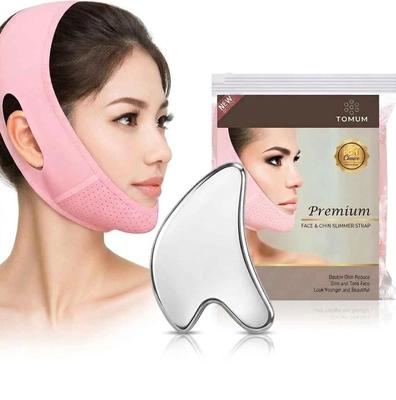 Face beltGua Sha Plate 2-piece setFace slimmingLift upMaskFace Line liftingDouble chinSaggingGoodsFace thinningUnisexFree sizeFace Set