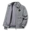 Corduroy Jacket Men's Autumn and Winter Thickened Velvet Casual Lapel Jacket Green and Medium Lamb Velvet Warm Winter Wear