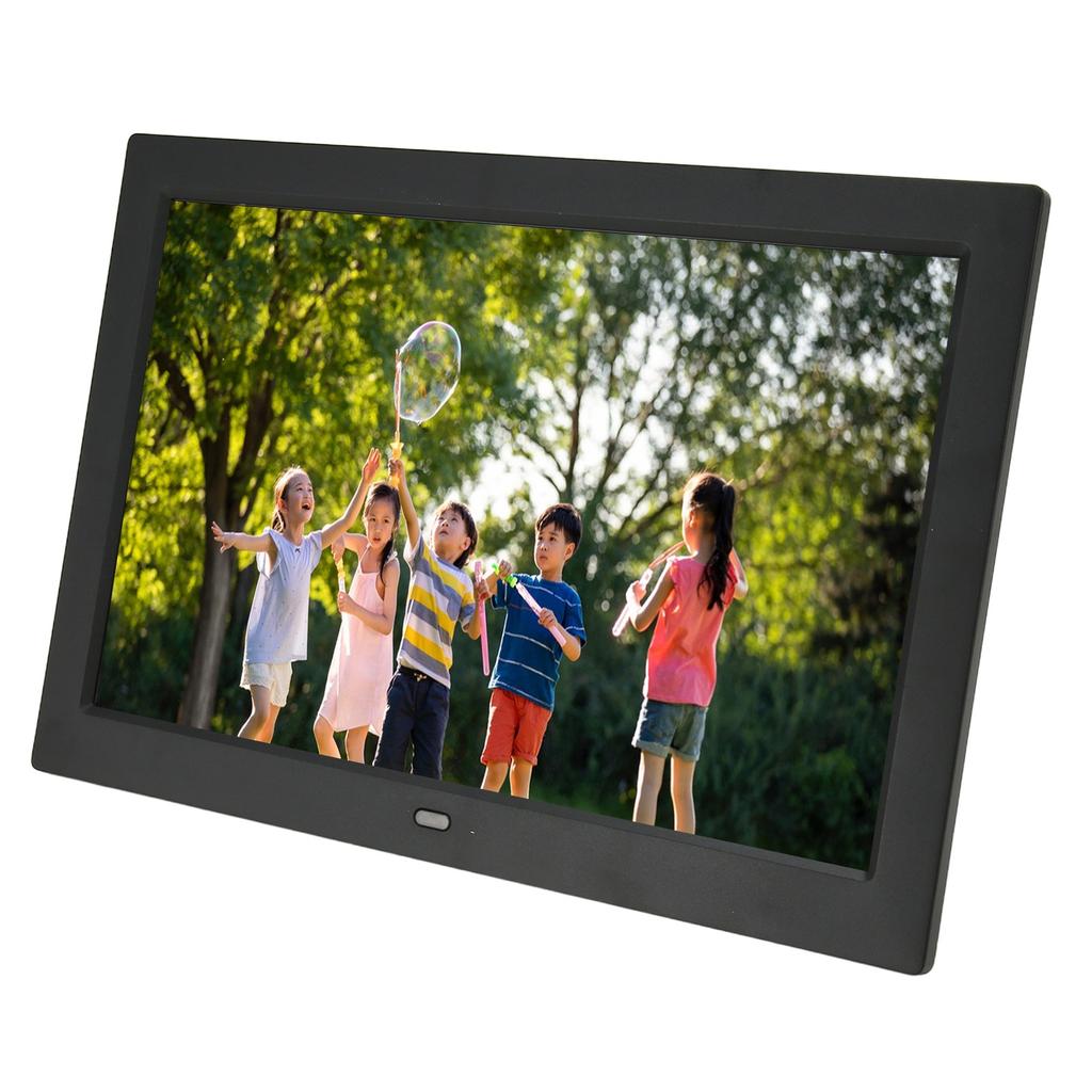 Digital Photo Frame 10.1in HD IPS Screen 1080P Video Music Calender Auto On Off Timer Electronic