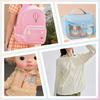 #3 Nylon Zipper Kit - Floral Puller Heads in Blue/Pink/Ivory | Replacement Zippers for Bags, Clothing & DIY Sewing