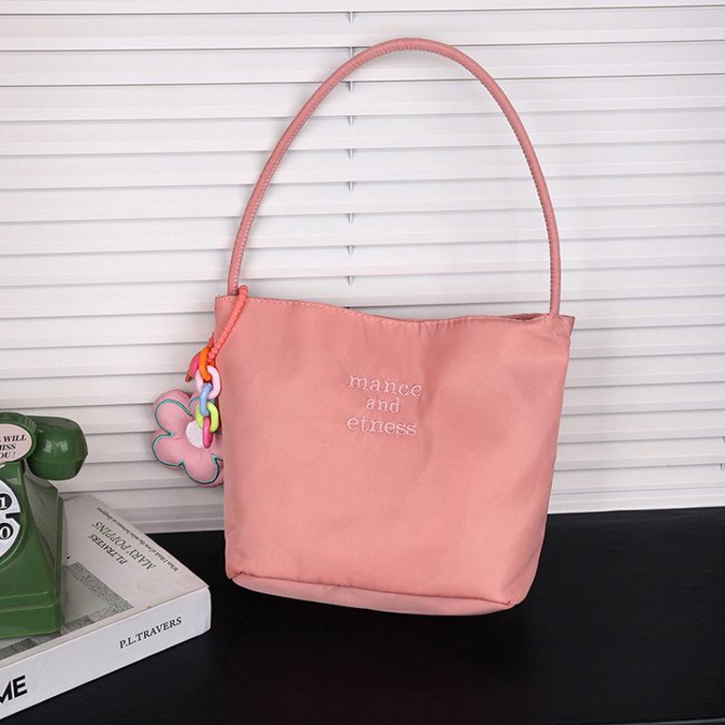 Korean Muçu Embroidered Women's Bucket Handbag - Available in Large & Small Sizes, Perfect for Weddings, Birthdays, or Banquets.