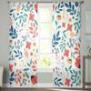 Easter Spring Flowers Curtain Tulle Decorative Sheer Curtains for Living Room Bedroom Kitchen Hotel Home Window Panels