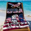 Independence USA Patriotic Eagle Horse Towel Beach Shower Bath Travel Lightweight Skin Friendly for Pool Camping Cruise Summer