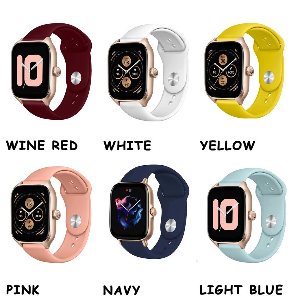 6Pcs Silicone Strap Compatible with 18mm 20mm 22mm Watch Bands Quick Release Replacement Wristband Adjustable Waterproof Sport Bands for Men Women