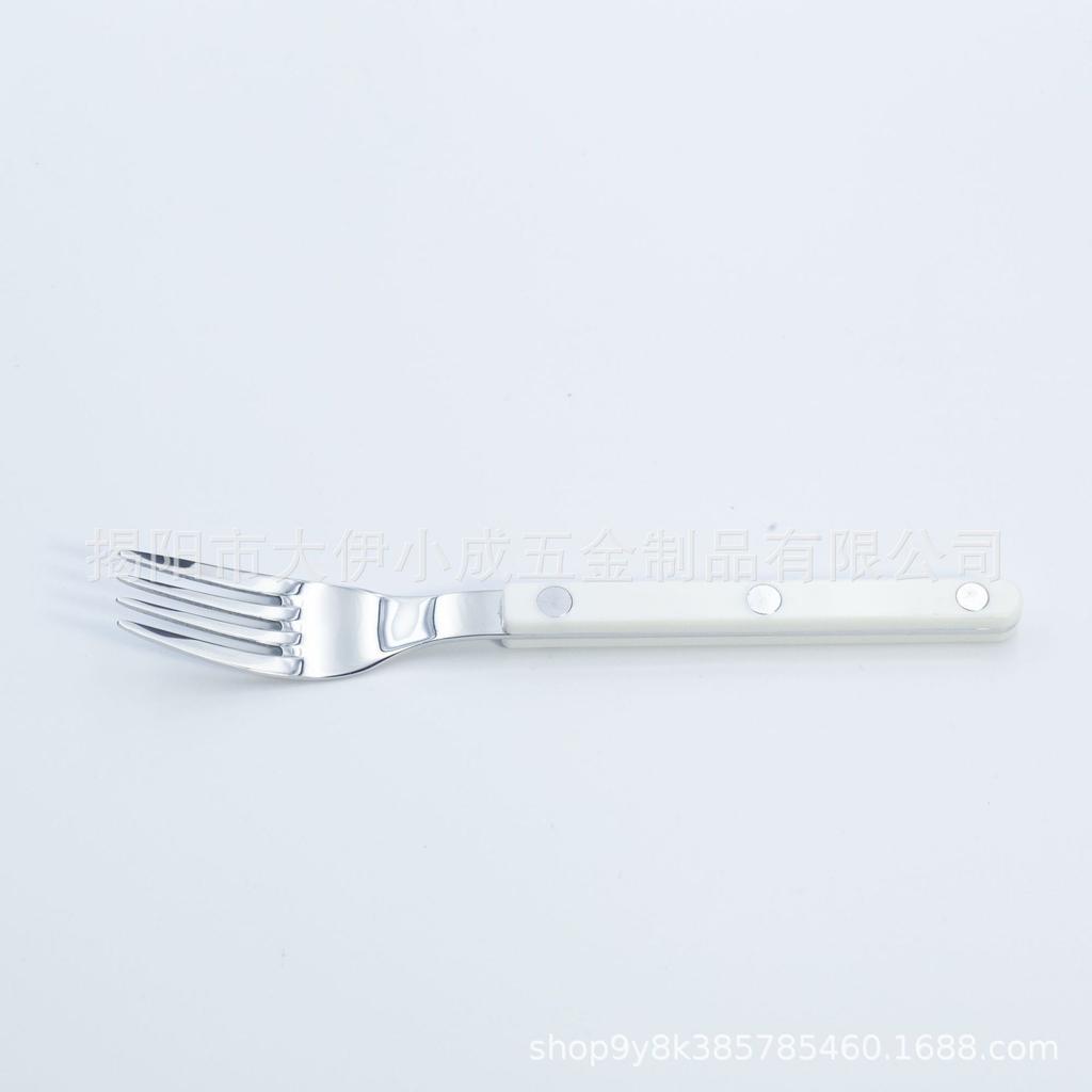 304 Edelstahl Western Restaurant Geschirrset Haushalt Klemgriff Messer Gabel Löffelgriff Marmor Buttermesser Dessertlöffel