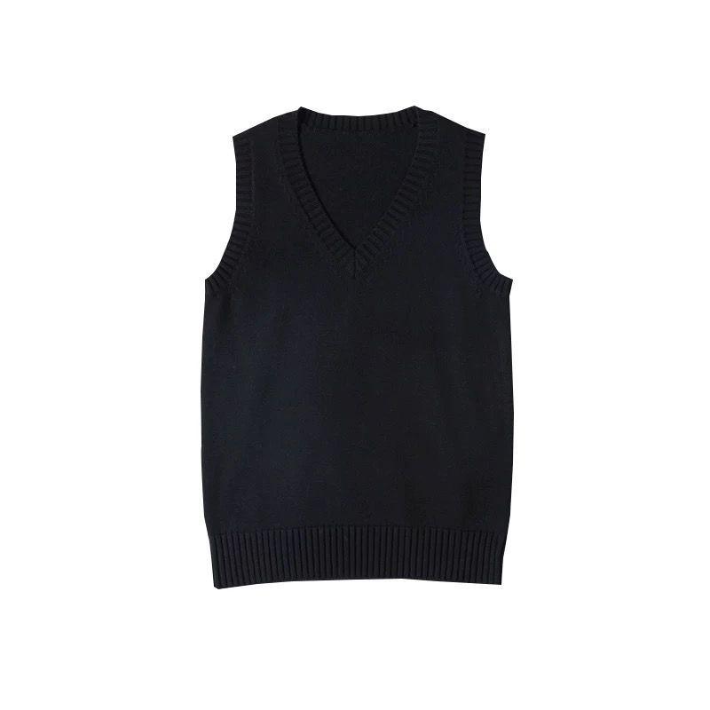 

Женский трикотажный жилет-свитер с V-образным вырезом в японском академическом стиле для начала осени XL