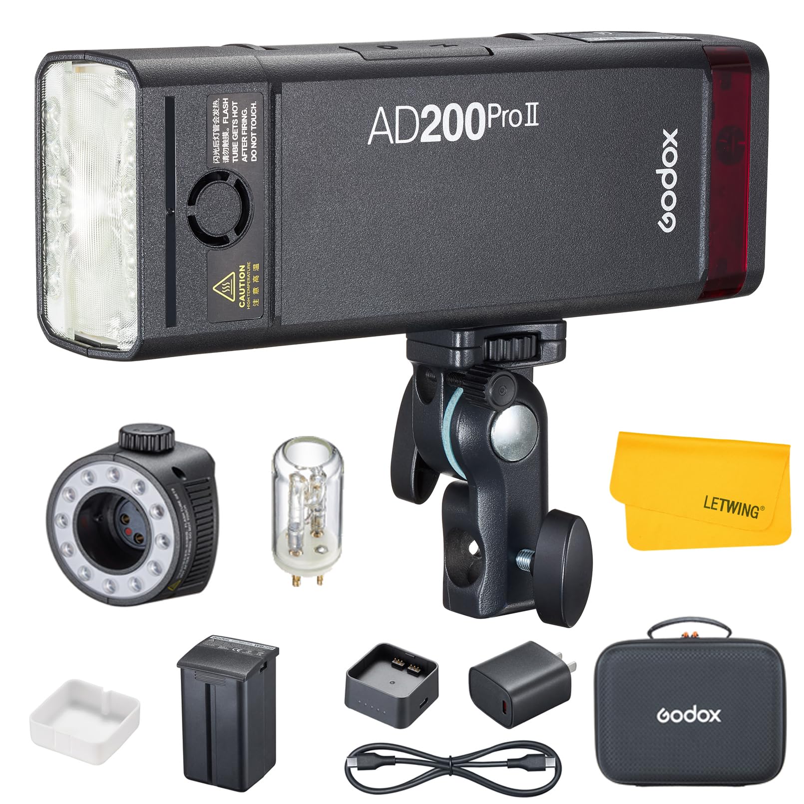 

GODOX AD200Pro II AD200 Pro II AD200PROII TTL Flash 200Ws Pocket Successor to the with Dual Flash Speedlight Head Strobe, Flashlight, AD200Pro,