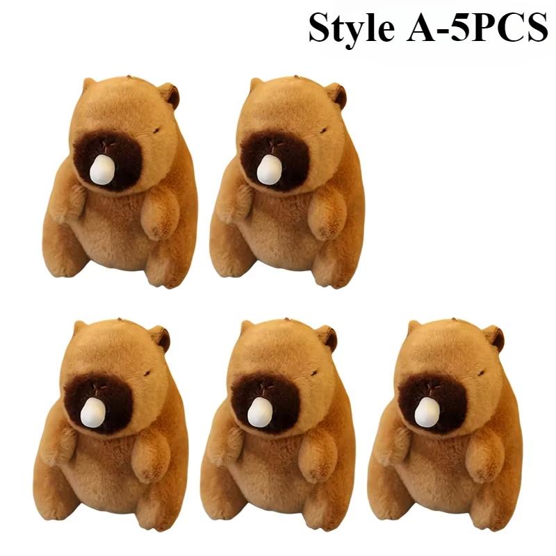 1-20PCS Spit Bubble Capybara Plush Keychain Capybara Pendant Plush Toy Bag Pendant Doll Gift Pendant Cute Car Keychain
