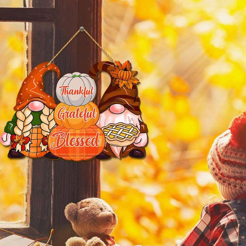 Exquisite Wooden Tags Creative Door Pendant Christmas Door Hanging Decoration  Halloween