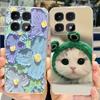 For Xiaomi 14T Pro Case Stylish Flowers Painted Cover 6.67'' Clear Silicone Phone Case For Xiaomi Mi 14T 14TPro Mi14T Soft Shell