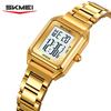 Skmei 2493 Fashion Women's Watch Waterproof Steel Strap Women Watch Simple Exquisite Silver Watch with Diamond Digital Business