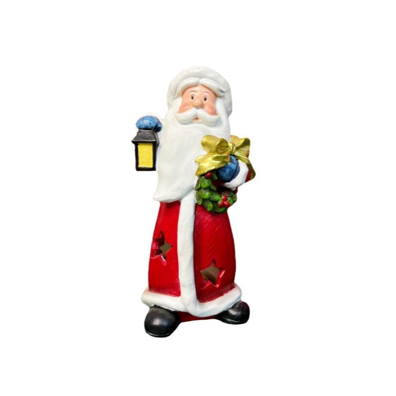 New Night Lights Santa Claus Ornaments Resin Crafts Creative Home Desktop Decoration Gift