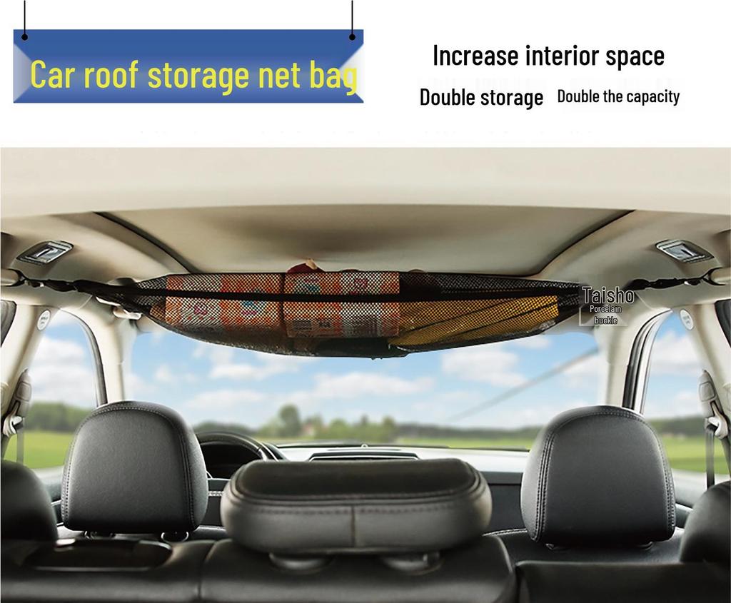 In-Stock Adjustable Hanging Car Ceiling Storage Net Bag