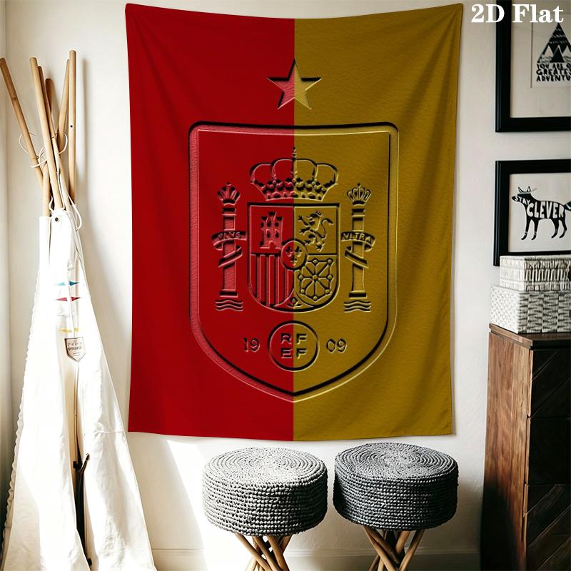Spain national football team Wall Tapestry Aesthetic Wall Hanging Printed Fabric Blanket Decorative Tapestries for Bedroom Living Room Home Decor