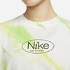 Nike Sportswear Gradient Logo Loose Knit Crew Neck Short Sleeve T-Shirt Women Tops White DQ3142-100