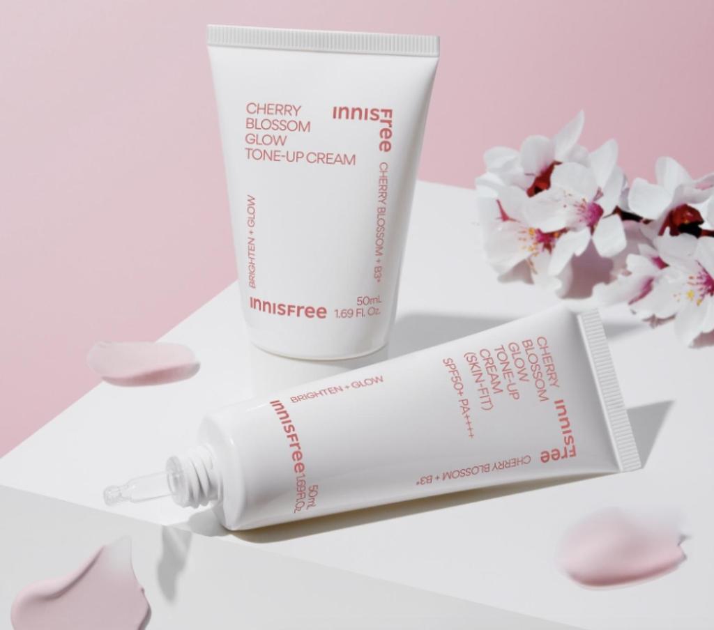 Innisfree Cherry Blossom Glow Skin Fit Tone Up Cream SPF50+ PA++++ Radiance UV Protection 50ml
