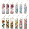 12Pcs Flower Animal DIY Diamond Painting Bookmark with Crystal Pendant Diamond Art Bookmark for Book Lovers Beginners & Adults