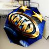 1 Stück F.C. Internazionale Milano Bedruckter Regenschirm Faltbarer Regenschirm, Automatischer Regenschirm 8-Rippen für Reisen, Camping Fan Geschenke Weihnachtsgeschenke