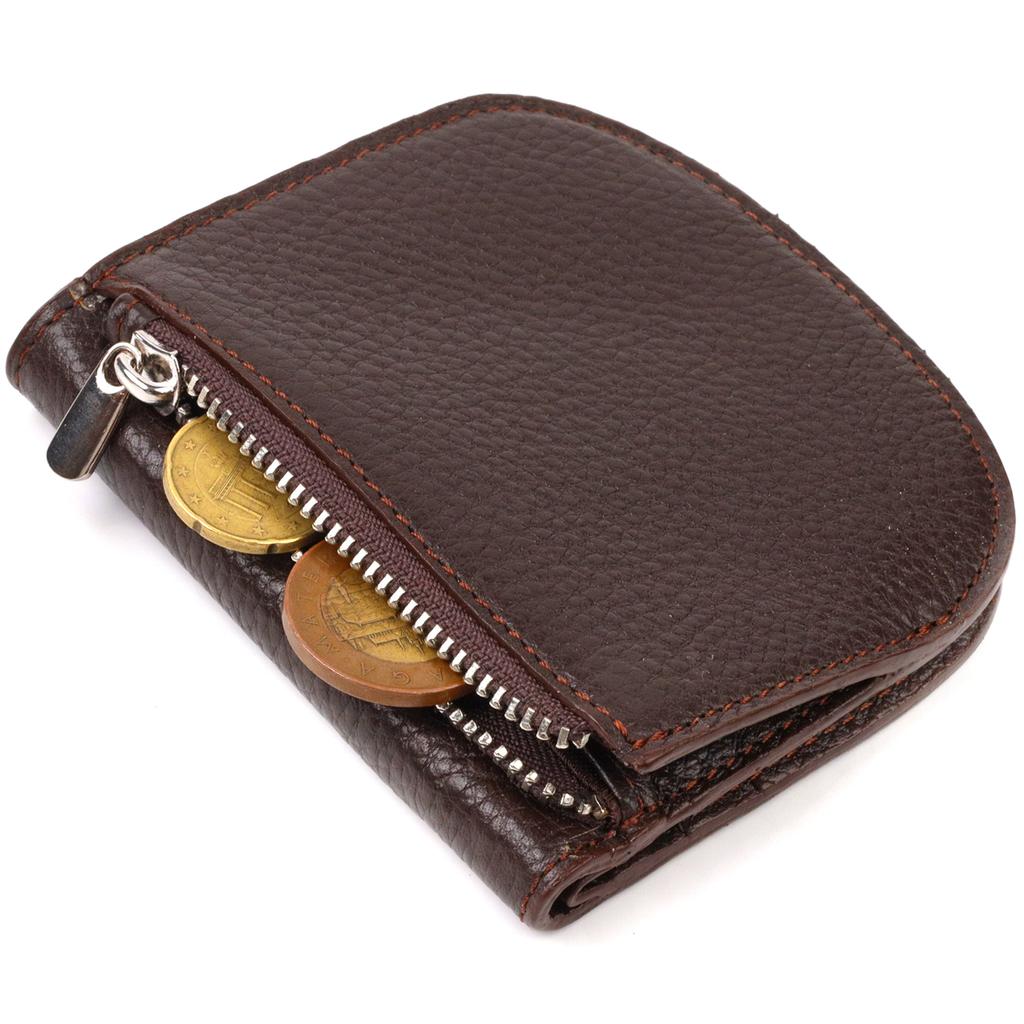 Semicircular Women's Wallet Made of Genuine Leather Flotar CANPELLINI 21835 Brown