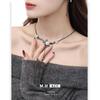 Blue Rose New Chinese Necklace Neck Chain Gun Black Sweet and Cool Pure Desire Necklace