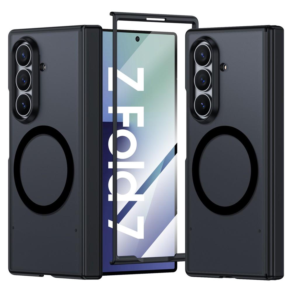 For Samsung Galaxy Z Fold 7 Matte Phone Case, with Protective Film [HD and Privacy], with Magnetic Suction,
