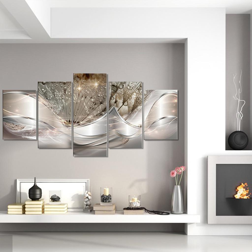 Sada 5 kusů nástěnných obrazů Moderní umělecká díla na stěnu Dekorace stěny Kreativní stříkané malby Malba na pozadí pohovky
