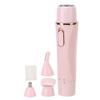4 In 1 Electric Hair Shaver Epilator Portable Eyebrow Nose Hair Trimmer Pink (USB Charging)