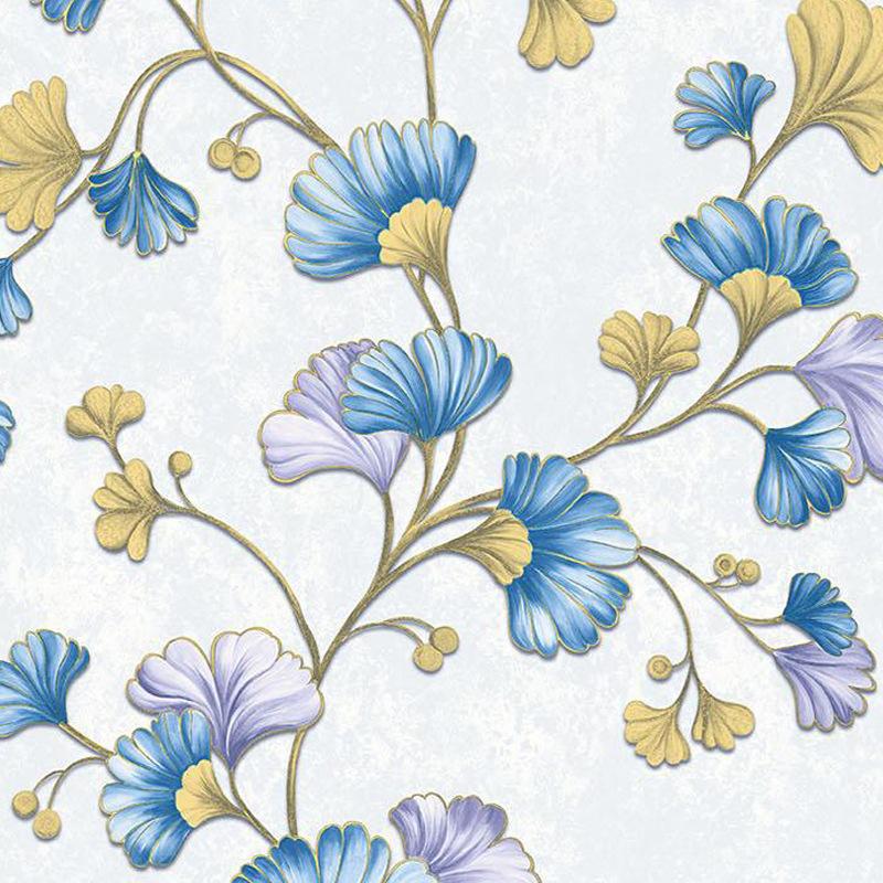 Vintage Ginkgo Leaf Wallpaper 3D Living Room Bedroom Background Hotel Vine Floral Wall Paper House Decoration