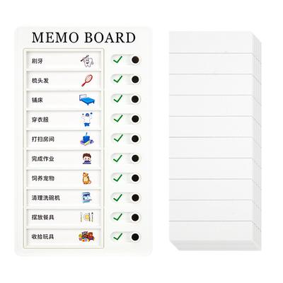 Checklist Board for Kids DIY Reasonable Arrangement Portable Chore Checklist with Removable Paper