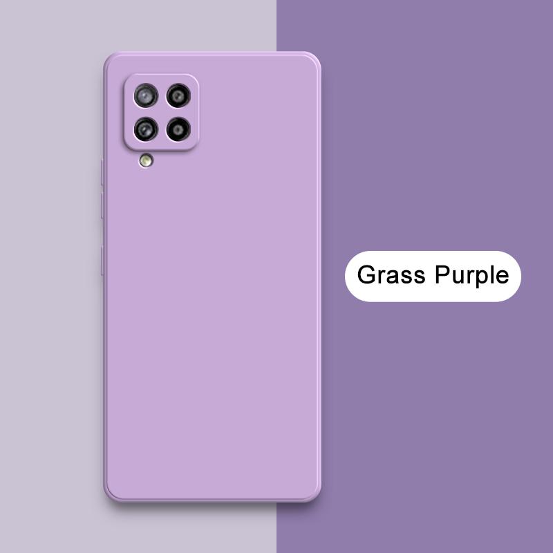 Luxuriöse quadratische Flüssigsilikonhüllen für Samsung Galaxy M40s M32 M42 5G Kameraschutz 360 Grad Stoßfeste weiche Mobiltelefonabdeckungen