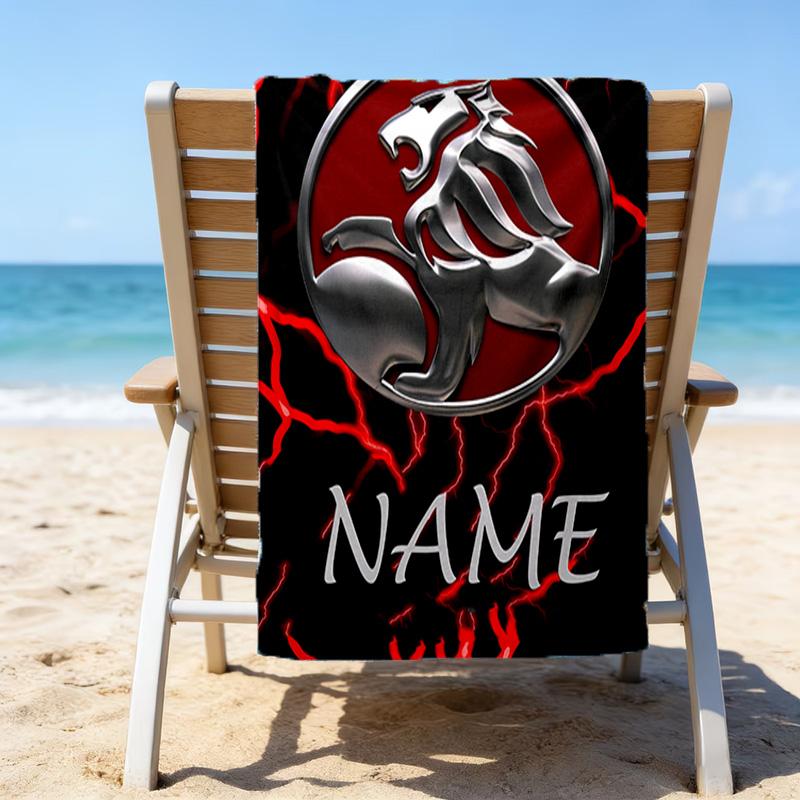 1pc Football30 Beach Towel with Custom Name, Beach/Swimming/Bath/Picnic/Camping Towel, Suitable for Seaside Beaches