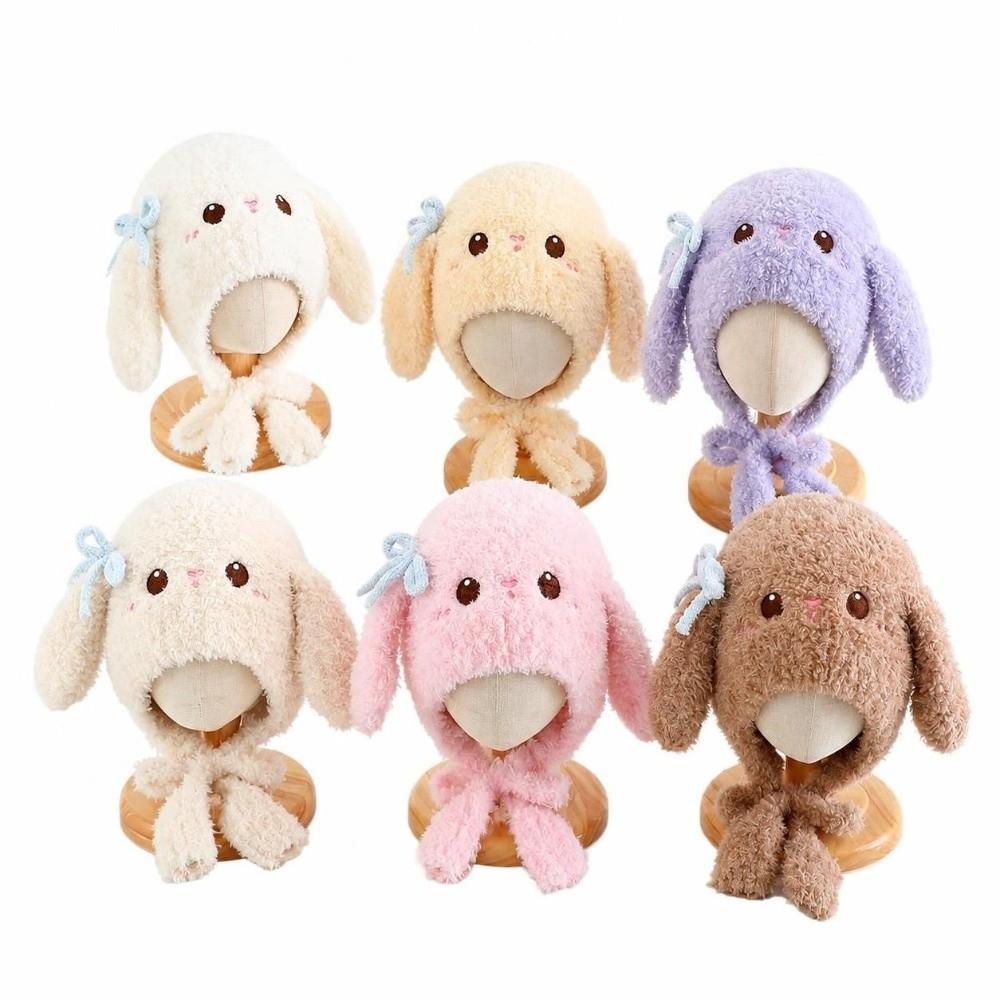 Windproof Long-eared Rabbit Kid's Hat Toddler Caps Ear Protection Hat Beanie Hat  for Boys Girls