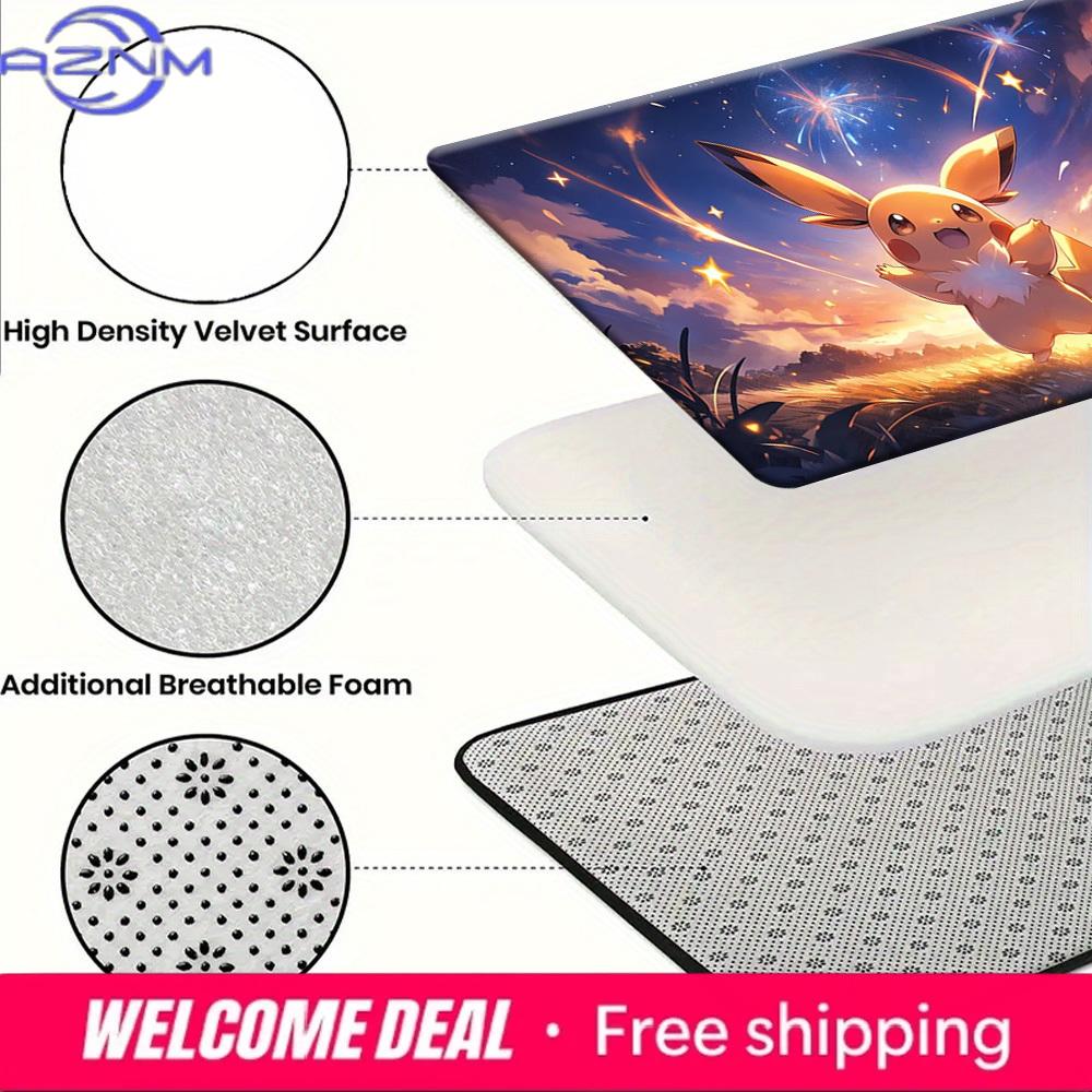 Pokemon Pichu Sunset Fireworks Print Non-Slip Doormat, Absorbent Floor Mat for Home Decor