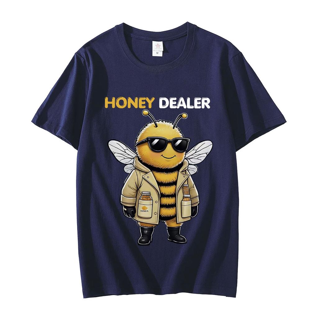 Honey Dealer Funny Bee Graphic T Shirt Men Women Fashion Y2k Clothing Tshirt Summer Casual Oversized Cotton Tshirts Streetwear