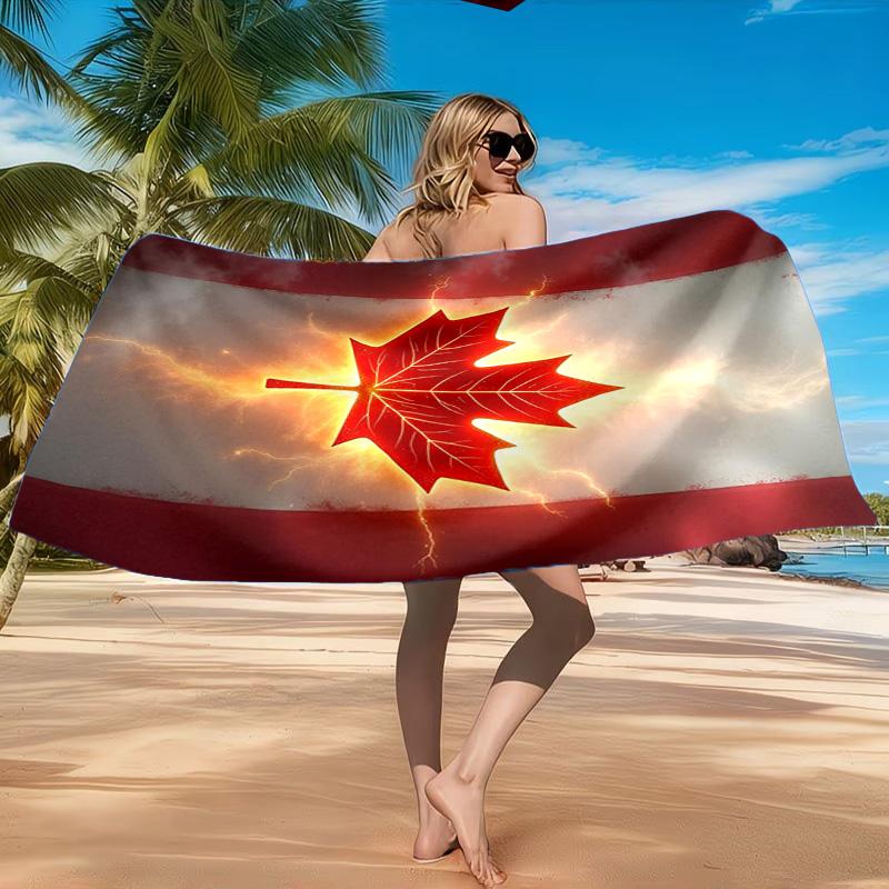 Canada Day Celebration Beach Towel, Quick-drying, Easy To Care For, Suitable for Both Fitness and Beach Vacations,Sports Essential