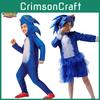 Sonic Cosplay Costume Jumpsuit For Kids Halloween Role Play
