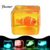 Adults Stress Relief Toys Glow-in-the-Dark Cube Toy, Squeeze Marine Animal Balls Sensory Clear with Luminous Sea Inside Transparent Toy
