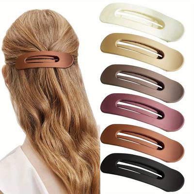 Matte Flat Hair Clips for Women Strong Hold Acrylic Barrettes In Assorted Colors for Styling Securing All Hair Types, Strong Hold Barrettes, Sleek Ha