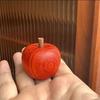 Natural red sandal wood Little Apple -persimmon Simulated fruit model -solid wood carving Home Decoration, Christmas gift