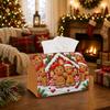1pc Whimsical Sweet Christmas Tissue Box - Gingerbread House Candy Cane Napkin Storage Box, Suitable for Rolls/facial Tissues,multi-functional Storage