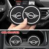 Bmw Mini Araç-Stil İçin PVC Araç Kaymaz Bardak Altlığı Mat Su Bardağı Pedleri Mini Cooper One S JCW R55 R56 R60 F55 F56 Countryman Aut İçin